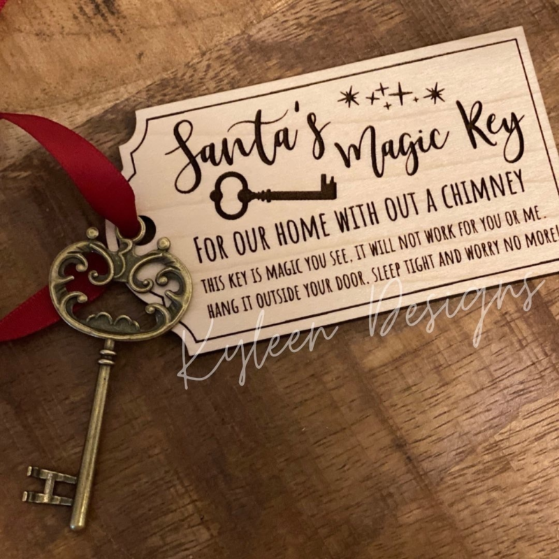 Santas magic key for houses without a chimney