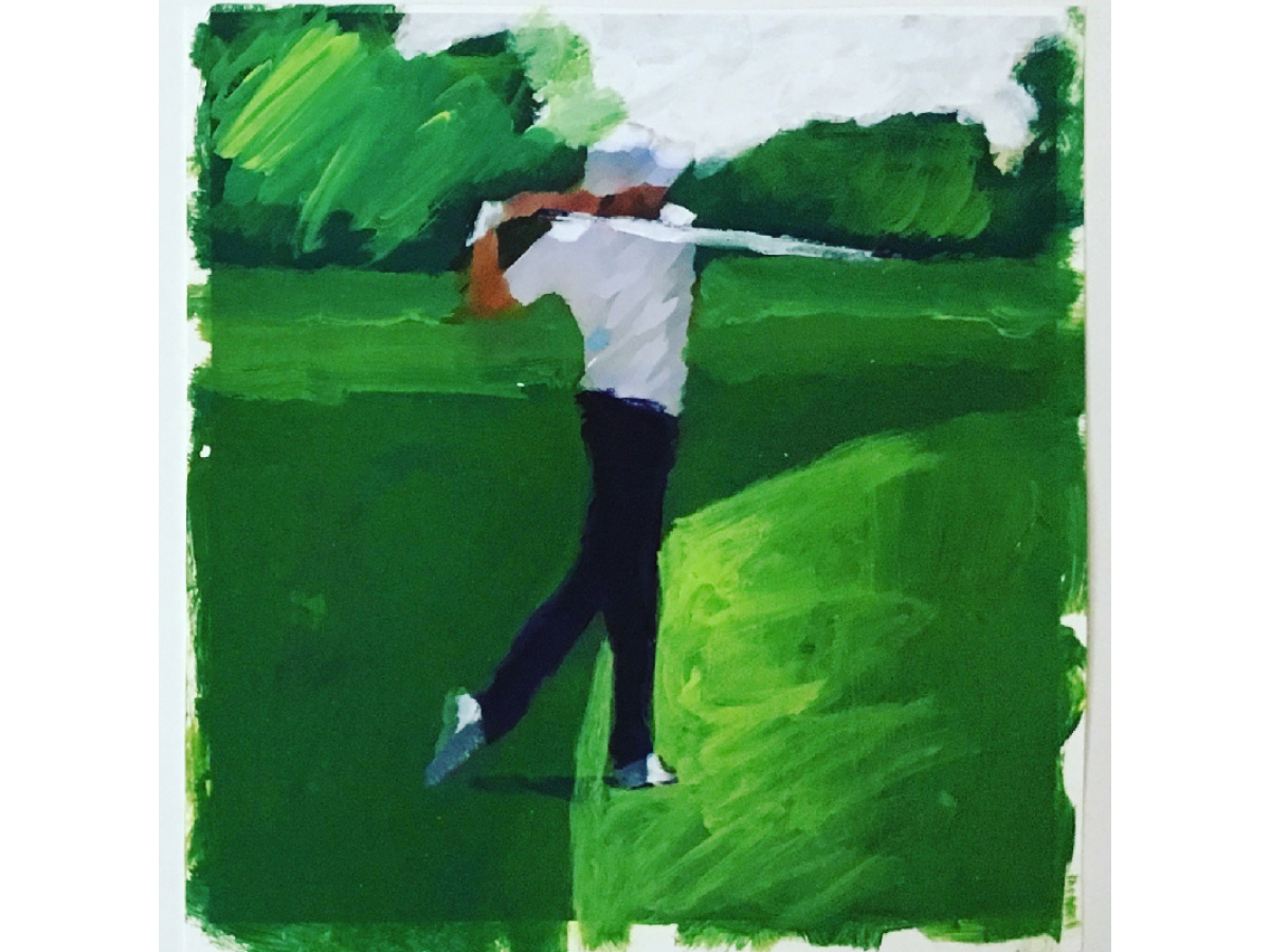 24" x 24" Original Art called The golfer
