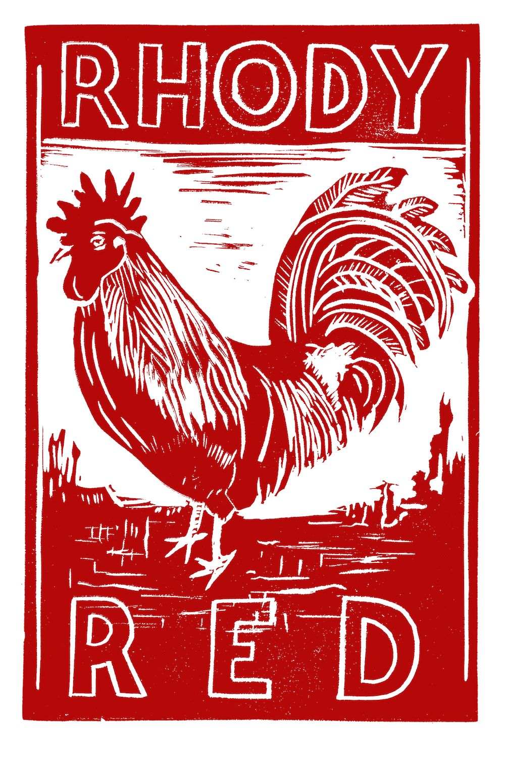 Rhode Island Artists print of Rhody Red
