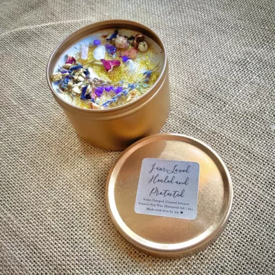 Candles ~ Reiki Charged Candle 2 wick, local, hand made