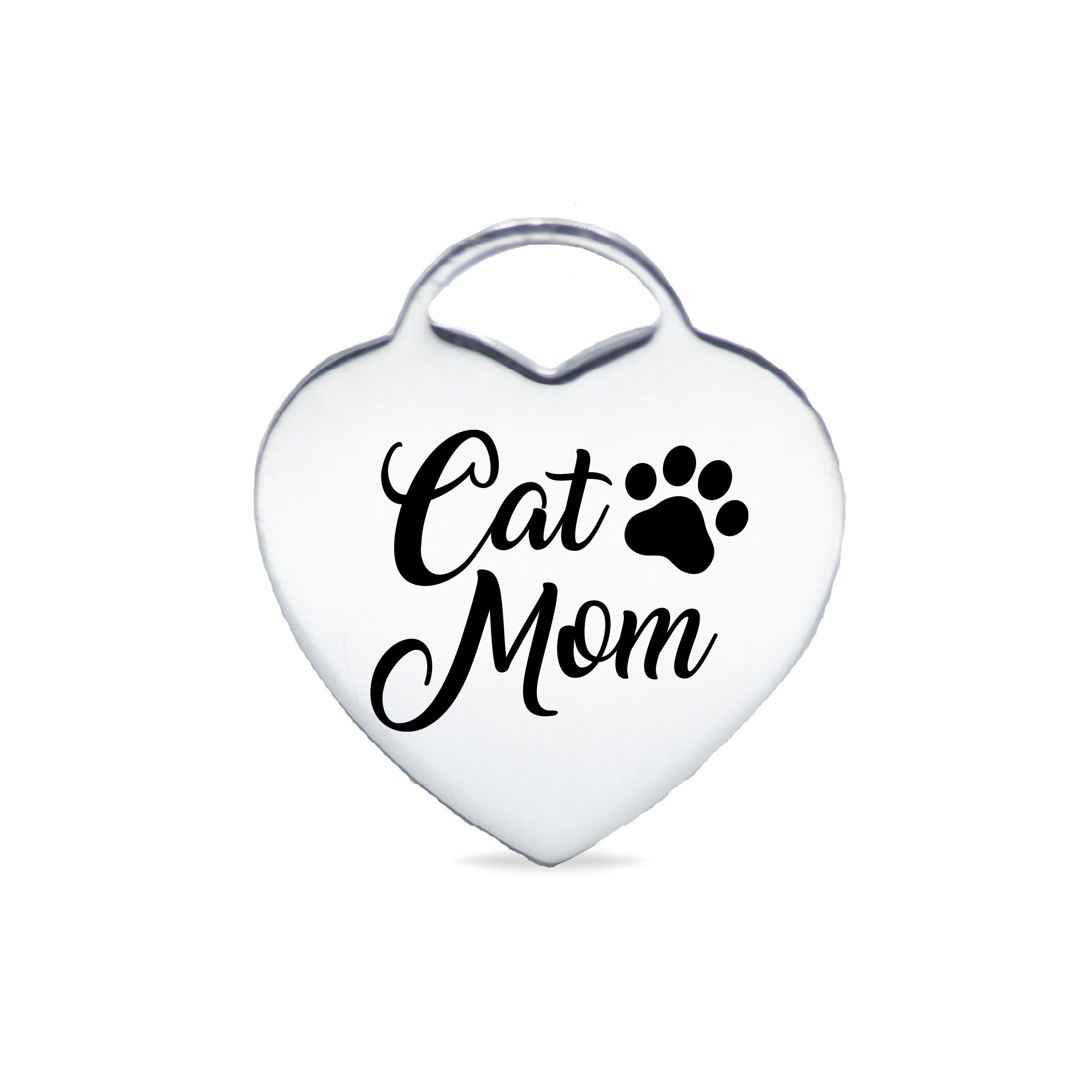 Cat Mom Silver Charm for your pet lover jewelry