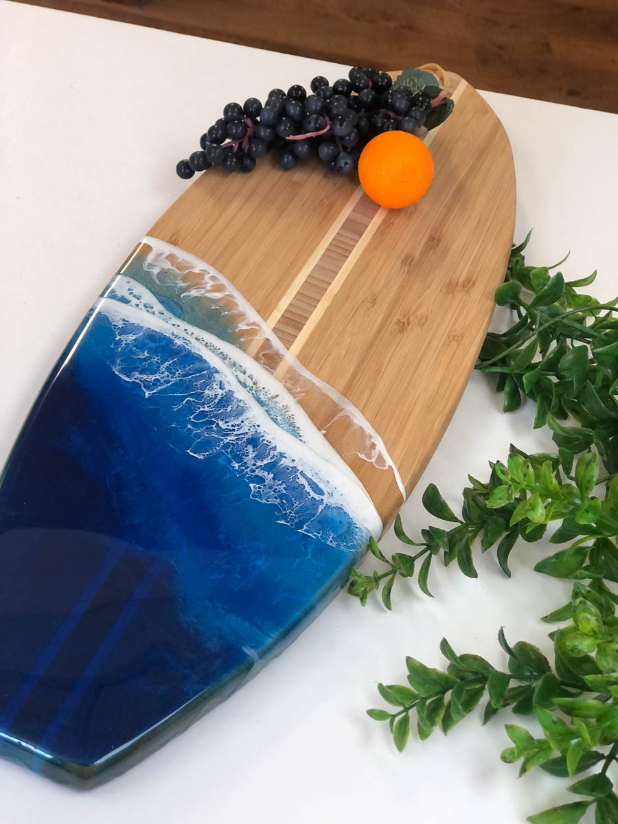Bamboo Surfboard cutting board
