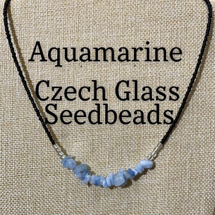 Aguamarine necklace made in RI