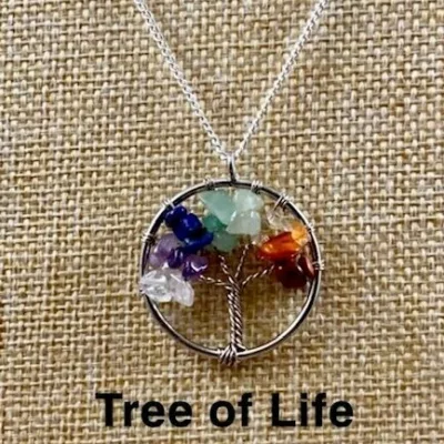 This Tree of Life necklace was made in Rhode Island